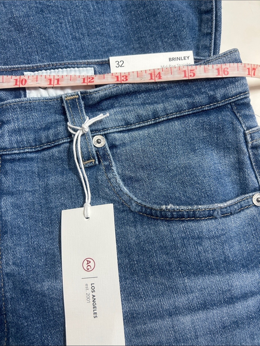 NWT (size 32) AG Jeans
Brinley Mid Rise Straight in Iris - Picture 8 of 9
